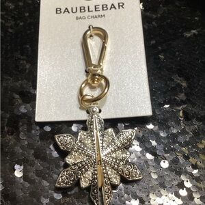 Clearance :) RARE‼️👀BaubleBar Gold and Silver Leaf Key Bag Charm